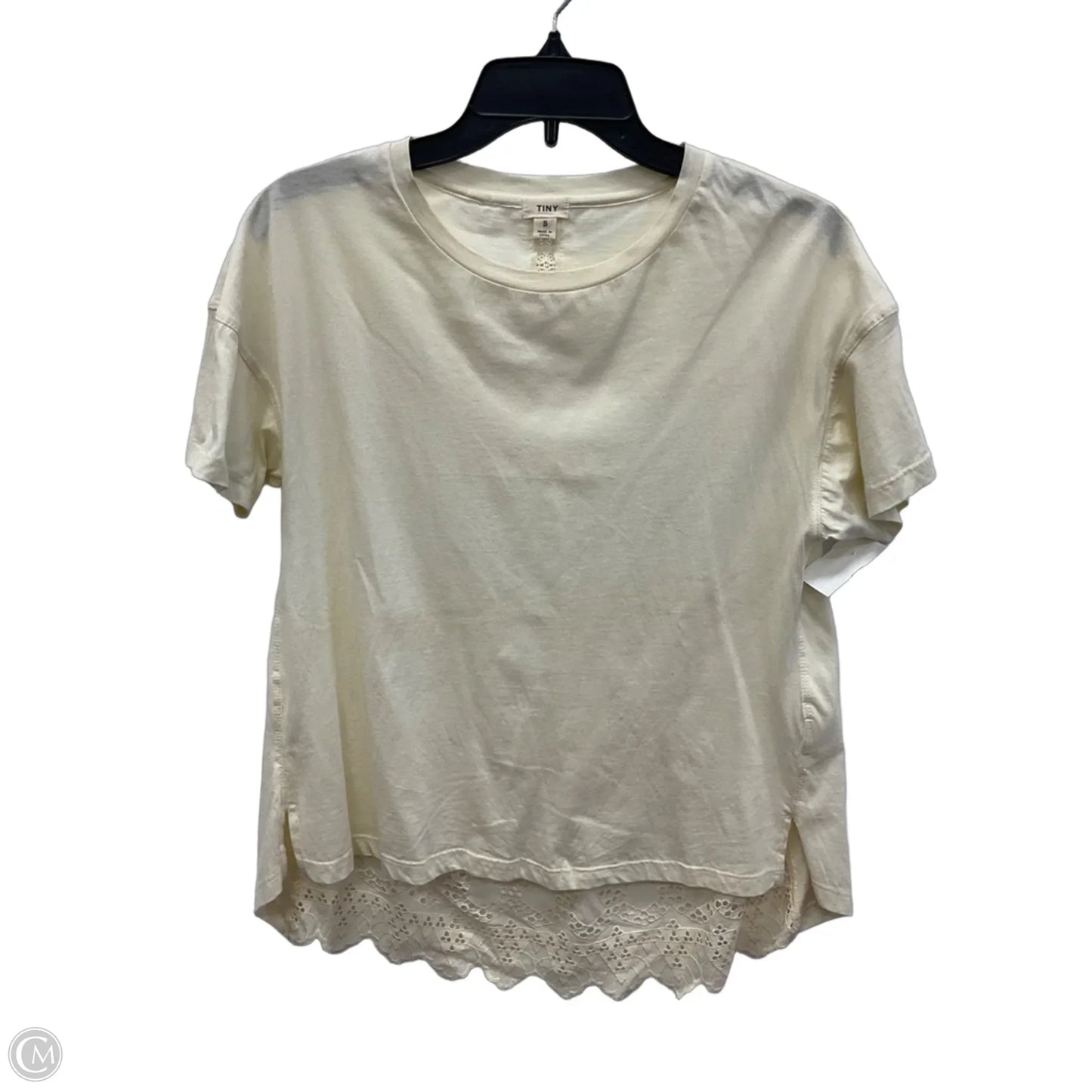 Top Short Sleeve By Tiny In White, Size: S