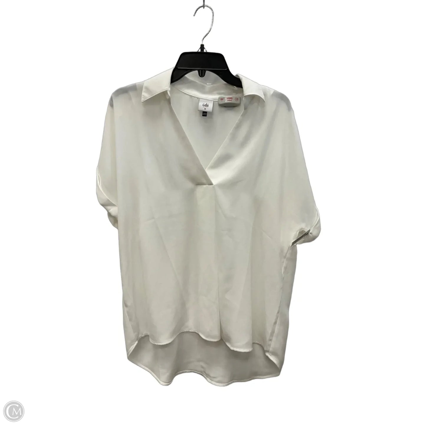 Top Short Sleeve By Cabi In White, Size: M