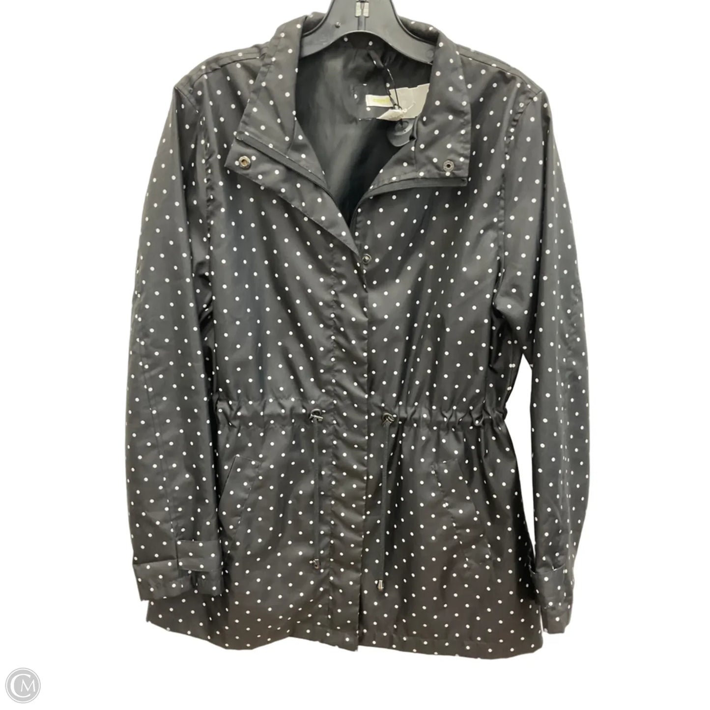 Jacket Windbreaker By Capelli In Polkadot Pattern, Size: M
