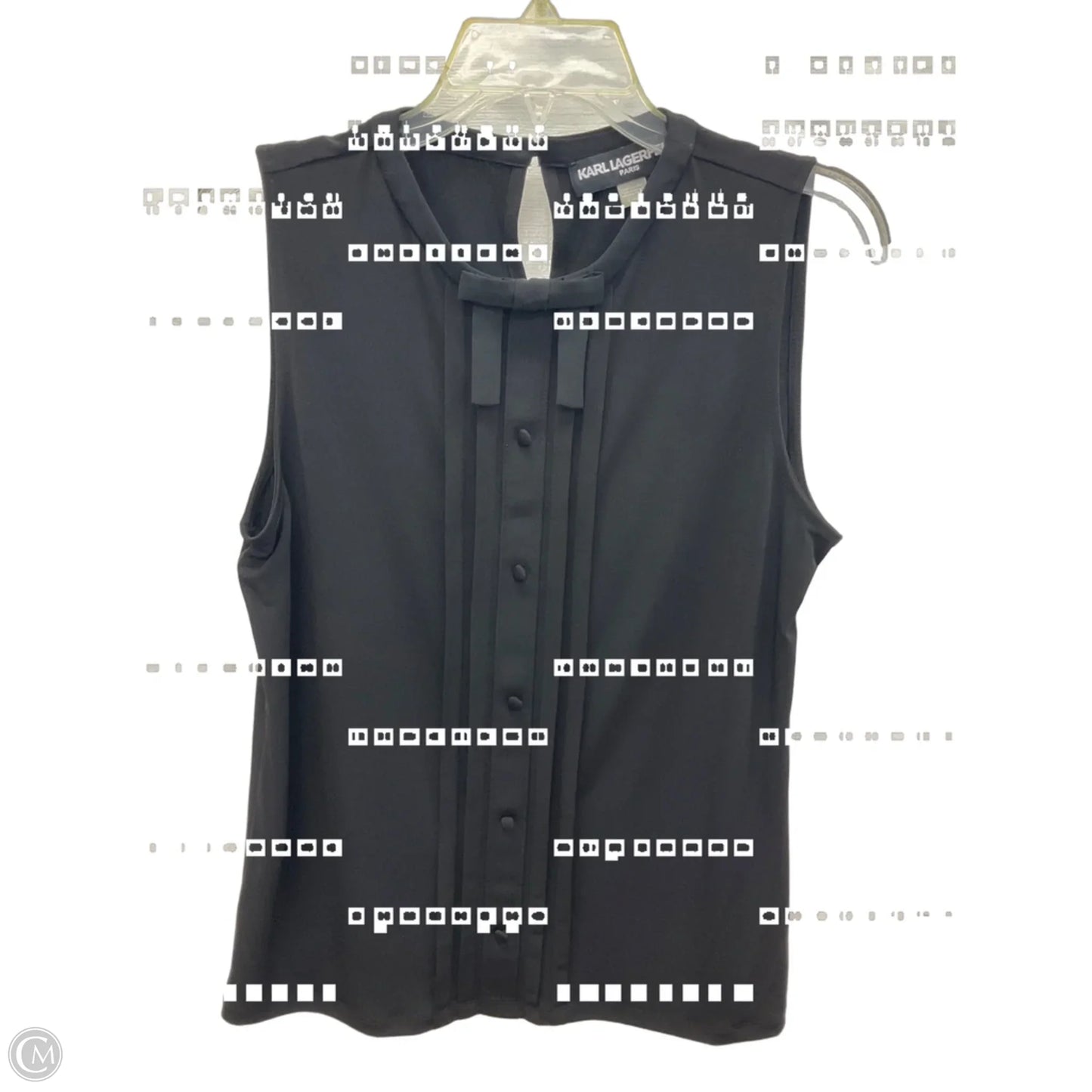 Top Sleeveless Designer By Karl Lagerfeld In Black, Size: S