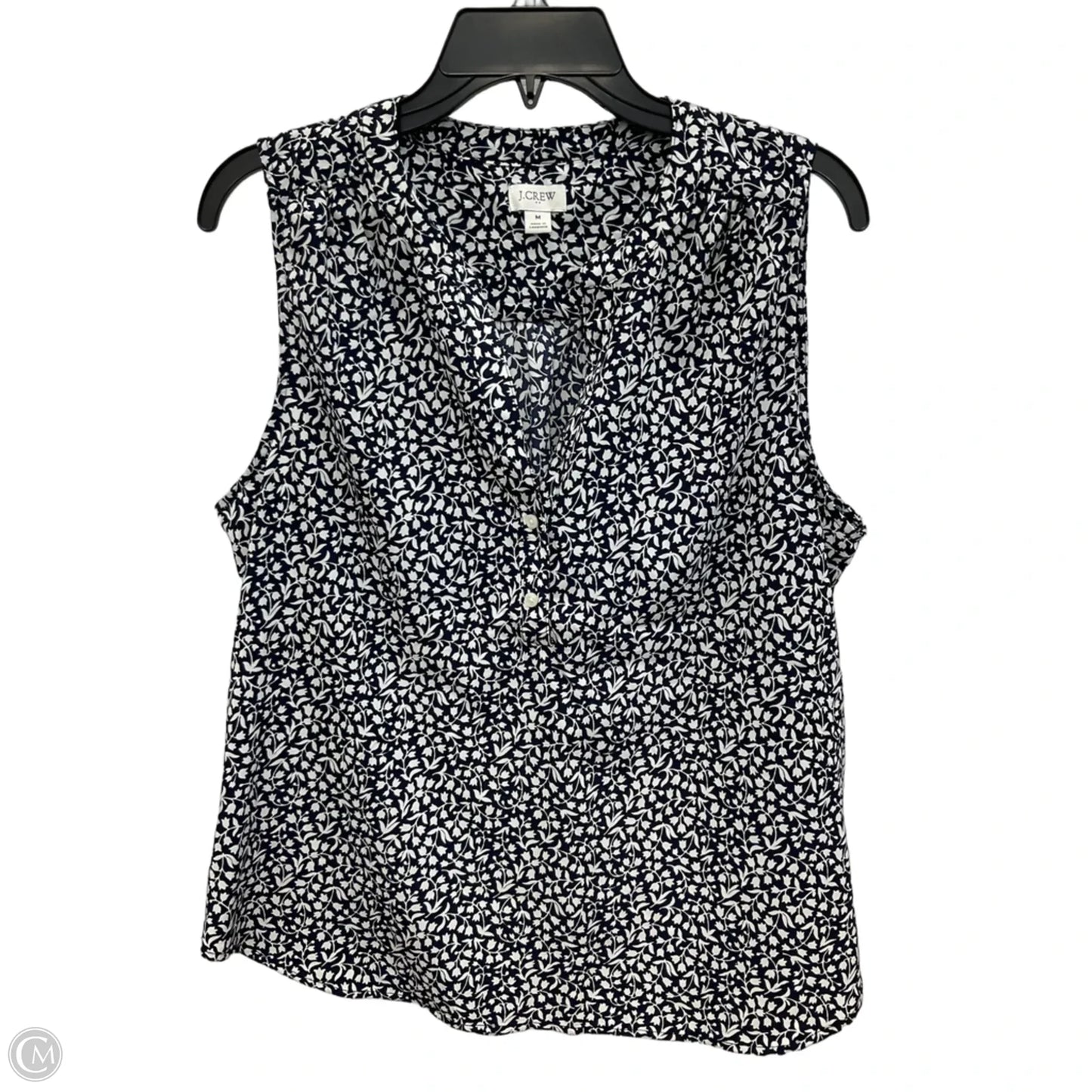 Top Sleeveless By J. Crew In Floral Print, Size: M