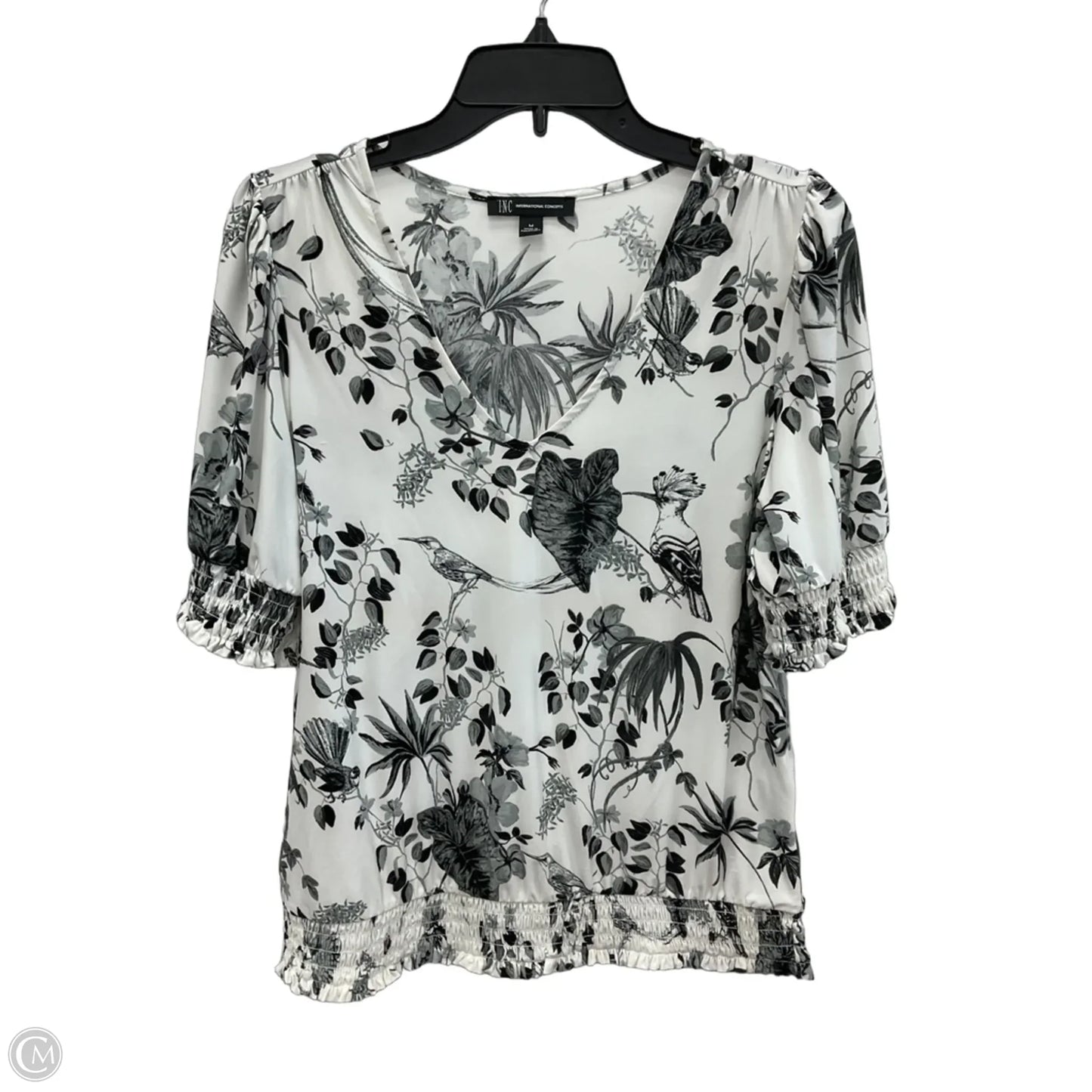 Top Short Sleeve By Inc In Floral Print, Size: M