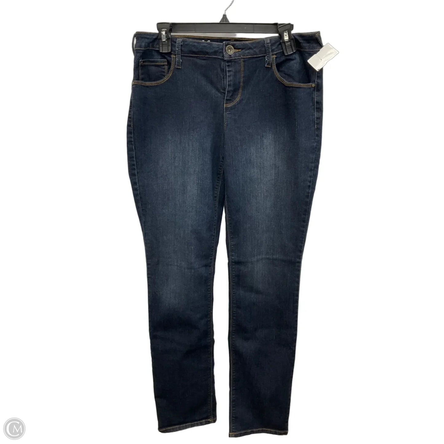 Jeans Straight By Natural Reflections In Blue Denim, Size: 10l