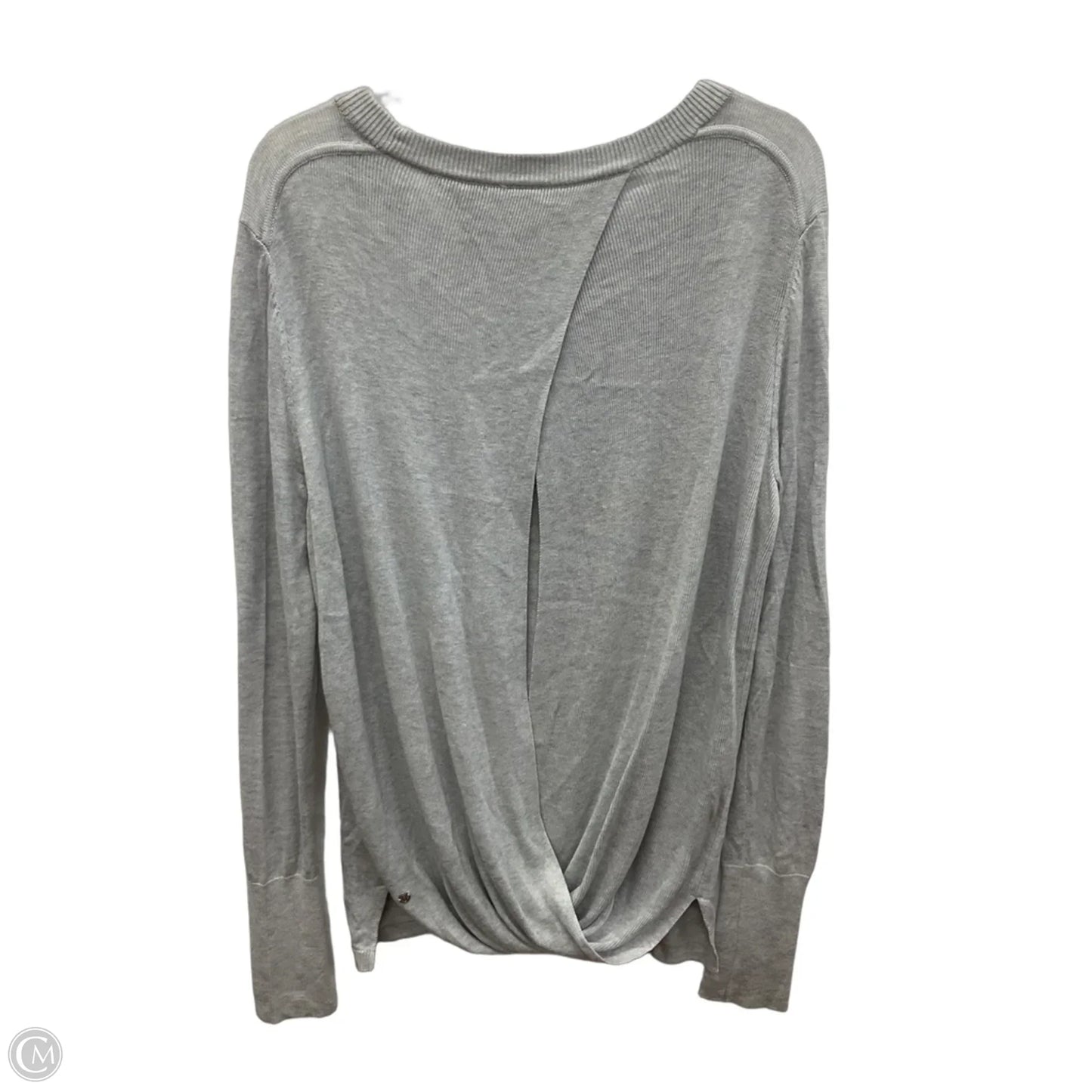 Athletic Top Long Sleeve Collar By Lululemon In Grey, Size: M