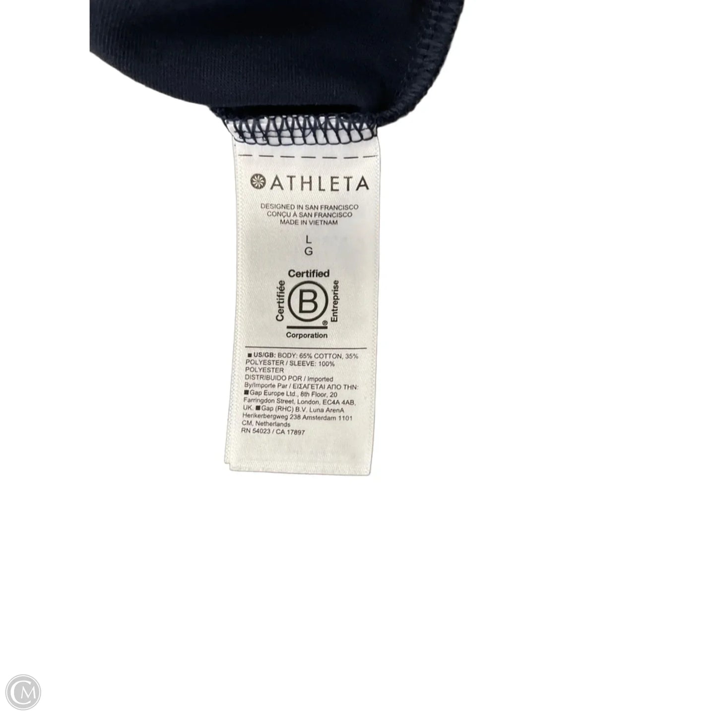 Top Long Sleeve By Athleta In Black, Size: L