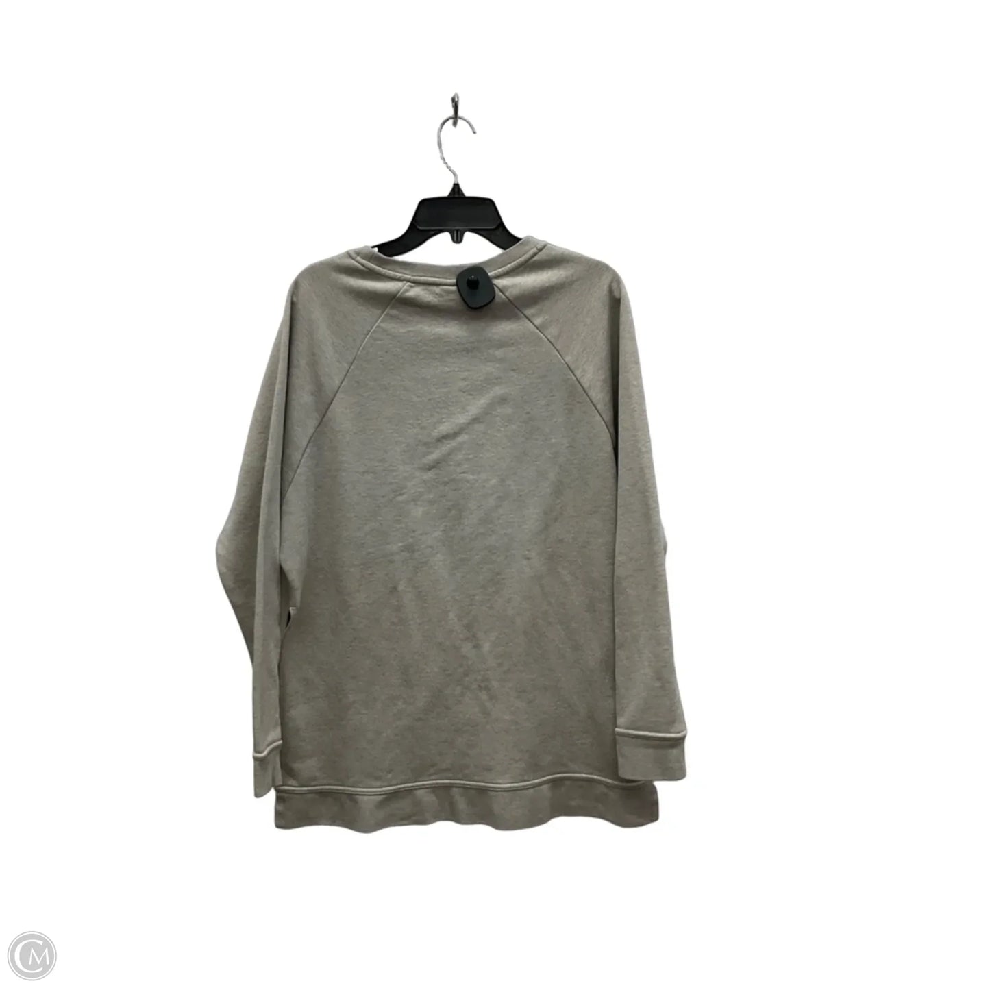 Athletic Top Long Sleeve Crewneck By Nike In Grey, Size: M