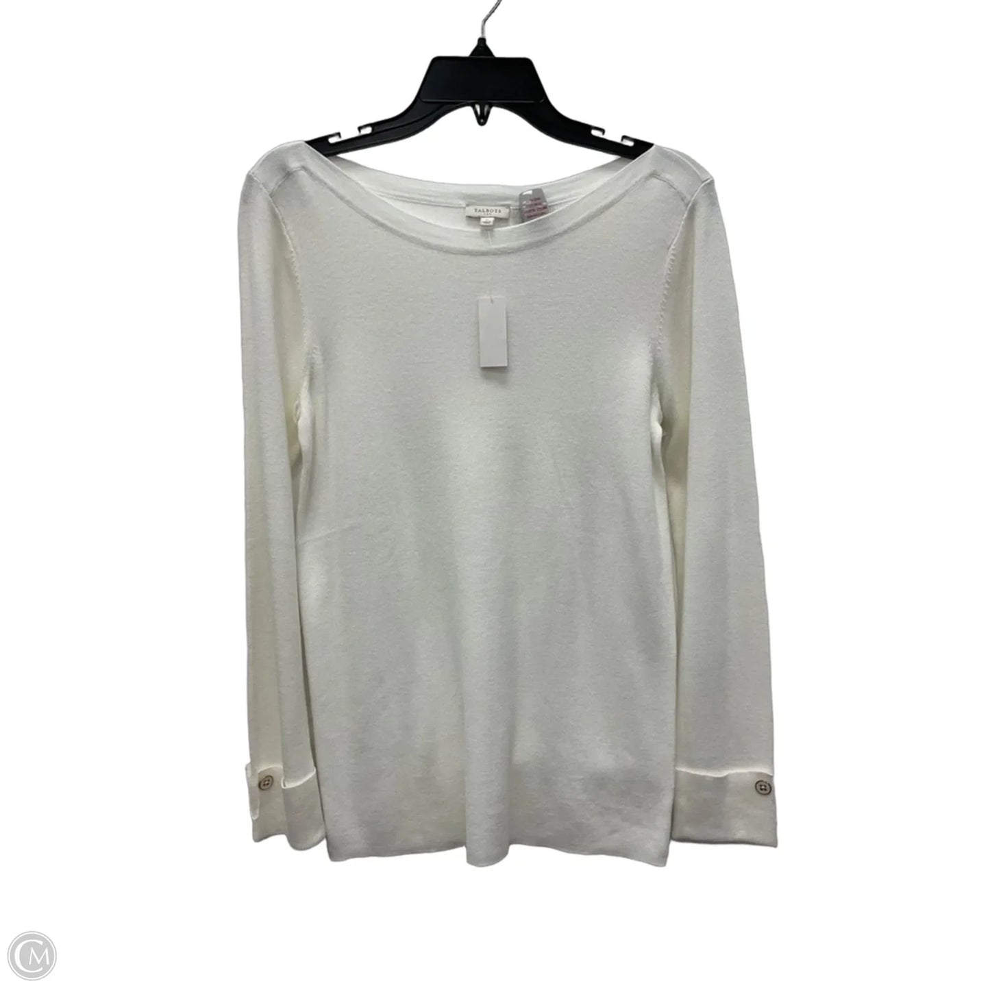 Top Long Sleeve By Talbots In White, Size: M