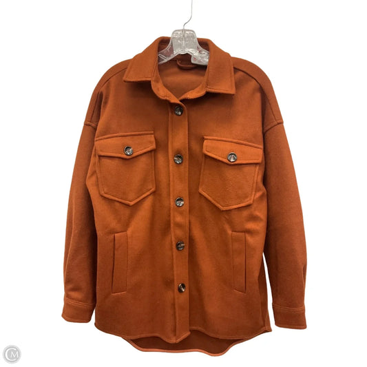 Jacket Shirt By Staccato In Brown, Size: S