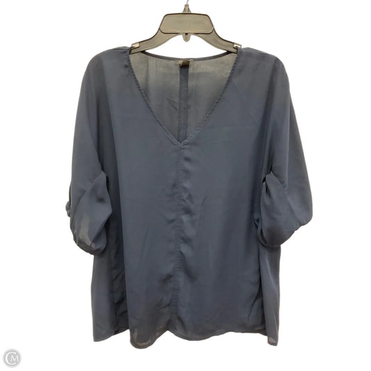Top Short Sleeve By Ann Taylor In Blue, Size: Xl