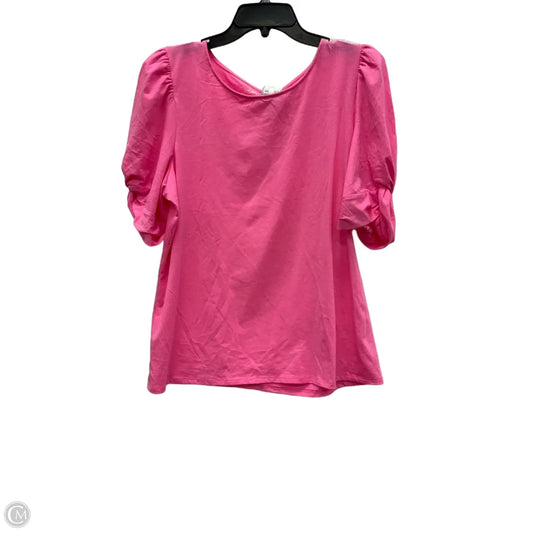 Top Short Sleeve Designer By Lilly Pulitzer In Pink, Size: Xl