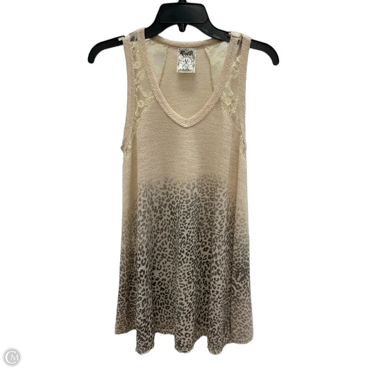 Top Sleeveless By Vocal In Tan, Size: S