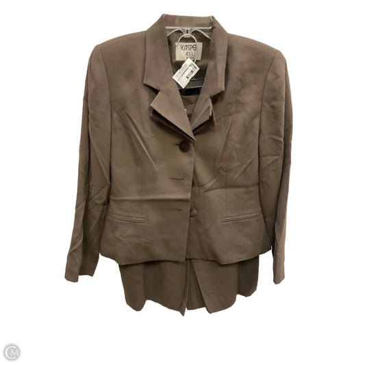 Skirt Set 2pc By Kasper In Brown, Size: 8