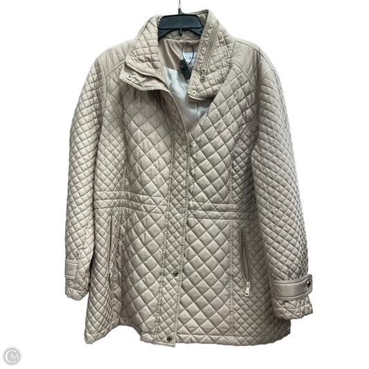 Coat Puffer & Quilted By Calvin Klein In Beige, Size: 1x