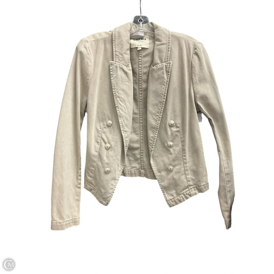 Jacket Denim By L Agence In Cream, Size: L