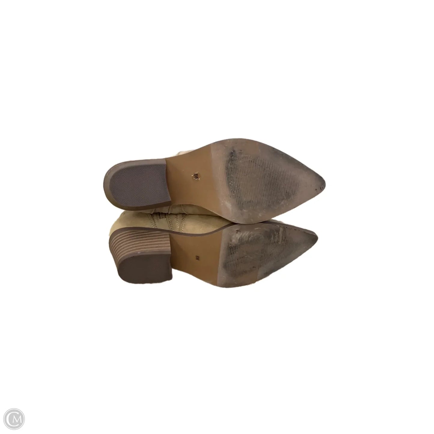 Boots Ankle Heels By Lane Bryant In Tan, Size: 8