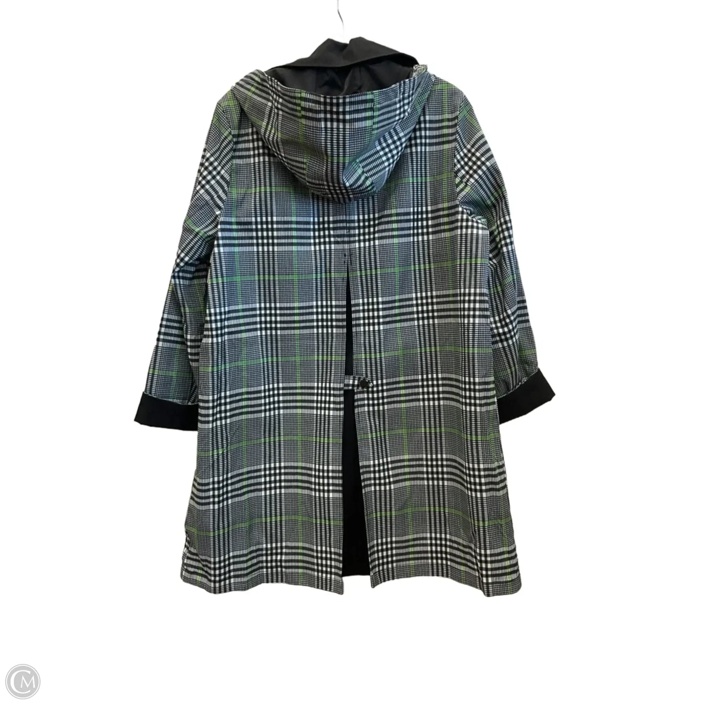 Coat Designer By Kate Spade In Black & Green, Size: L