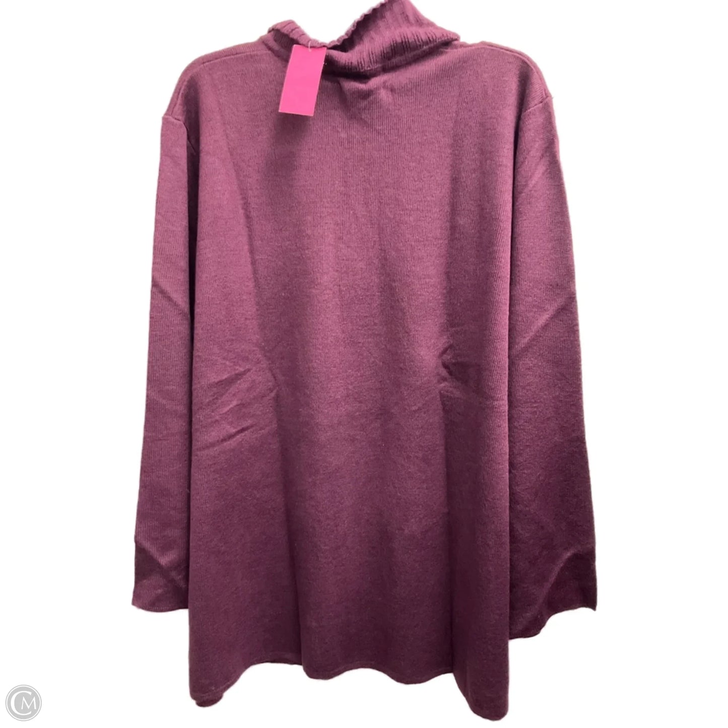 Sweater Cardigan By Dana Buchman In Purple, Size: 3x
