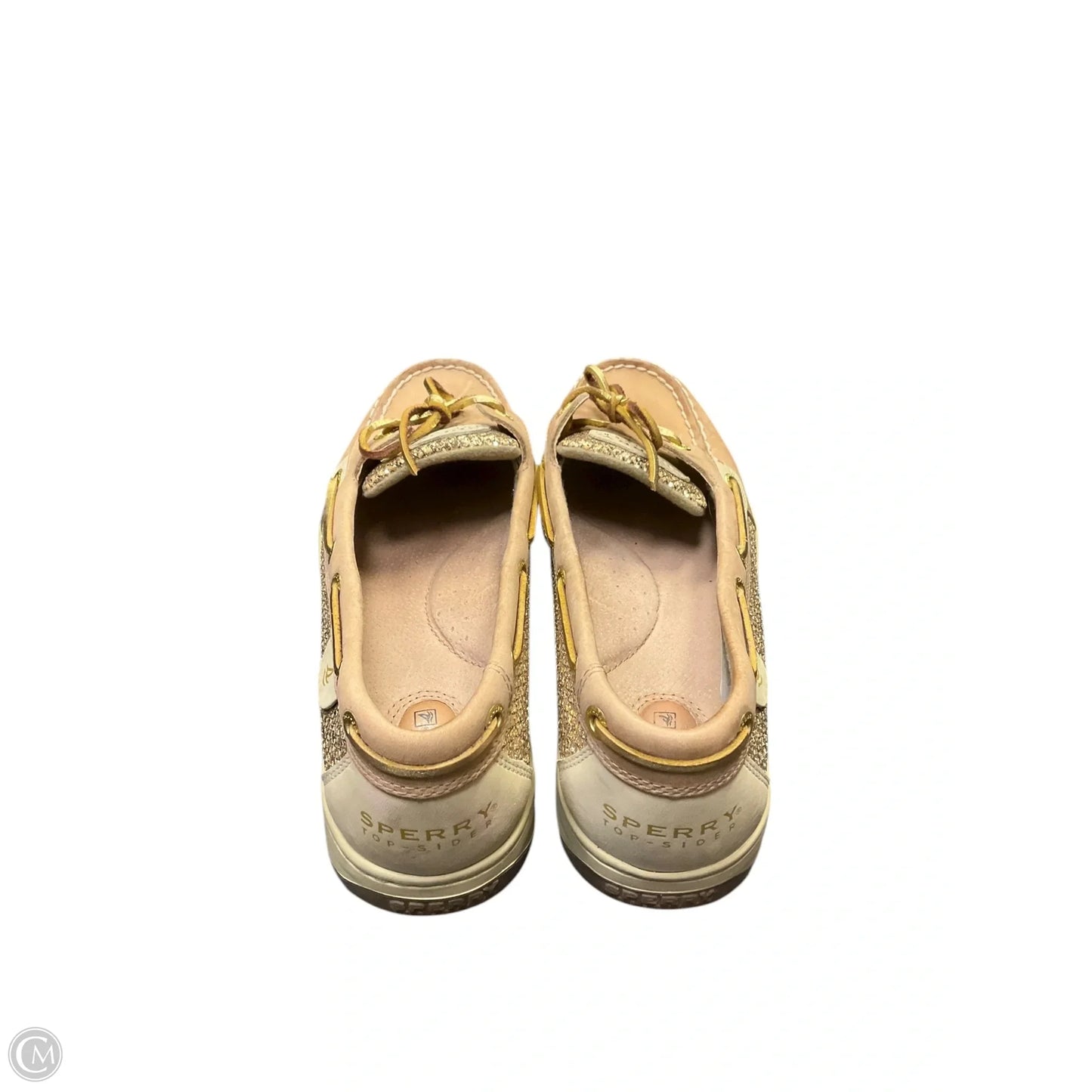 Shoes Flats By Sperry In Brown & Gold, Size: 9.5