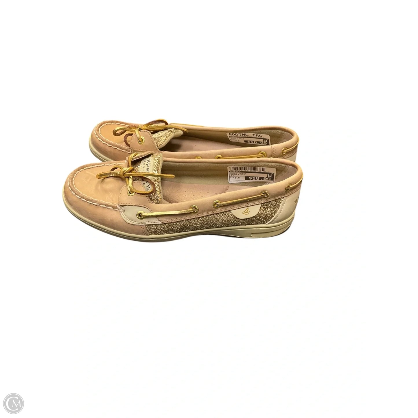 Shoes Flats By Sperry In Brown & Gold, Size: 9.5