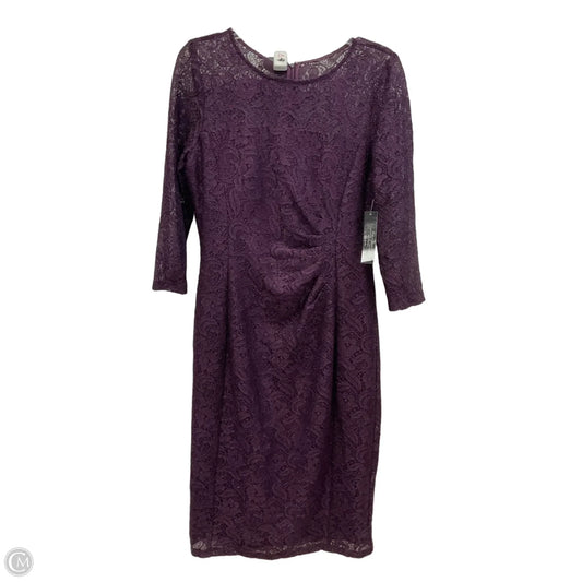 Dress Party Midi By Tahari In Purple, Size: S