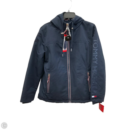 Coat Puffer & Quilted By Tommy Hilfiger In Blue, Size: M