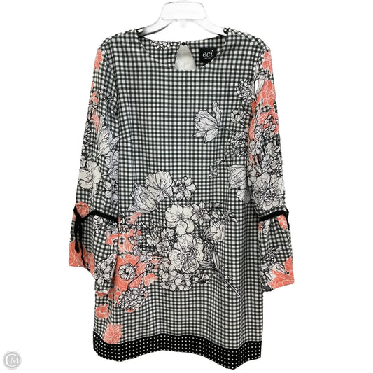 Dress Casual Midi By Eci In Plaid Pattern, Size: 8