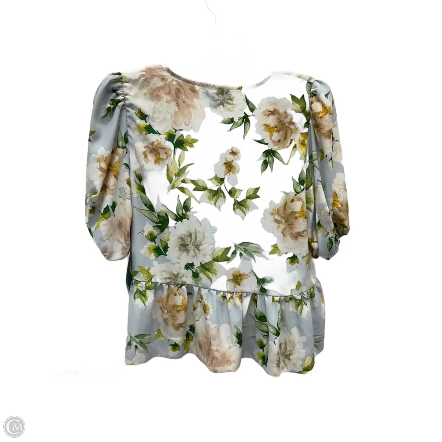 Top Short Sleeve By Cece In Floral Print, Size: S