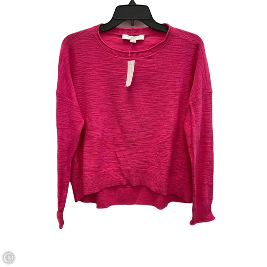 Top Long Sleeve By Loft In Pink, Size: L