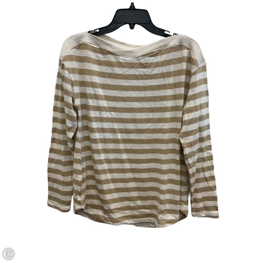 Top Long Sleeve By Loft In Striped Pattern, Size: M