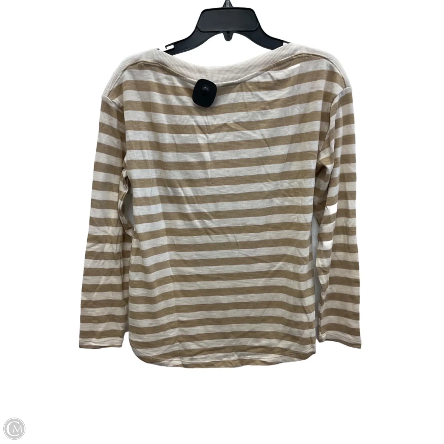 Top Long Sleeve By Loft In Striped Pattern, Size: M