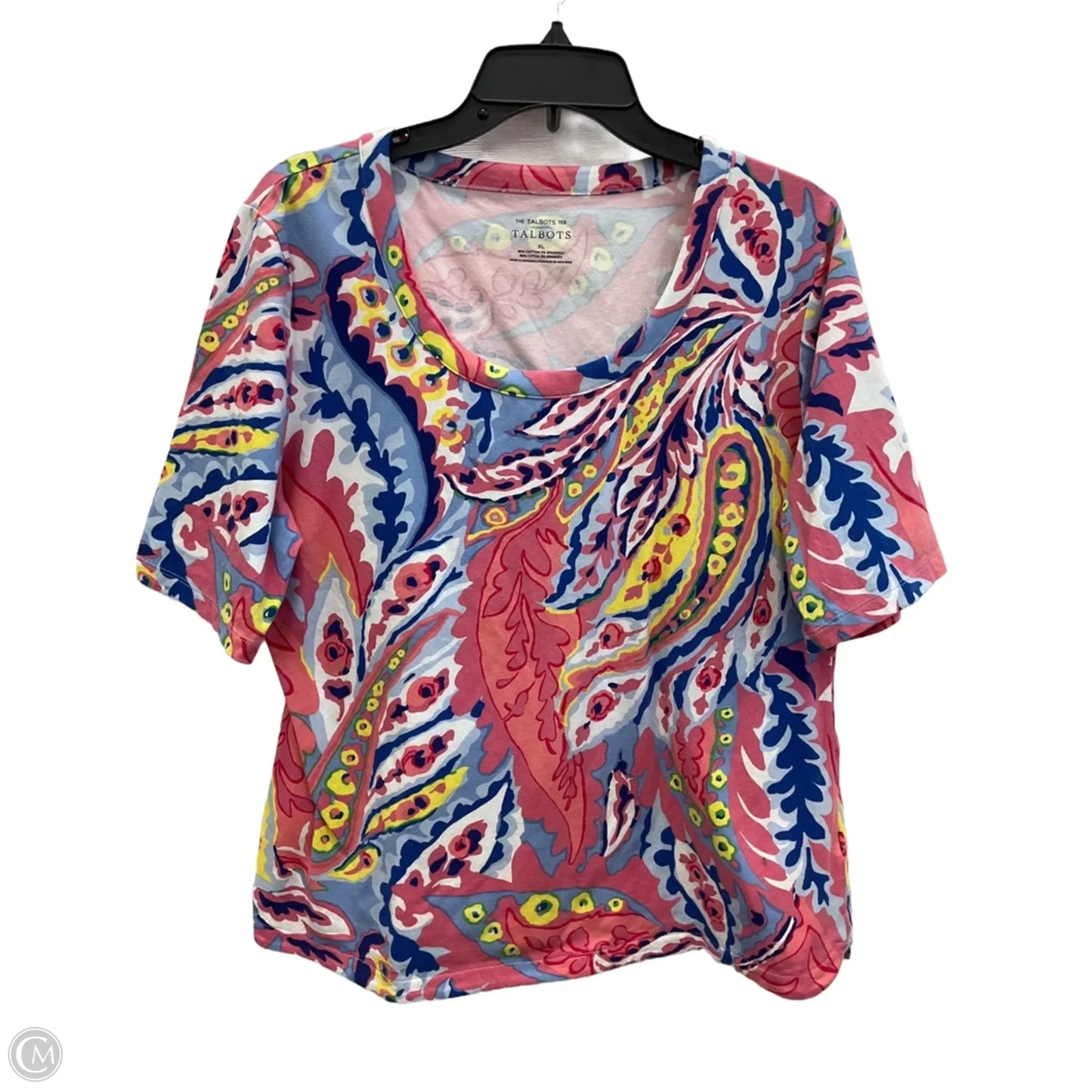 Top Short Sleeve By Talbots In Pink, Size: Xl