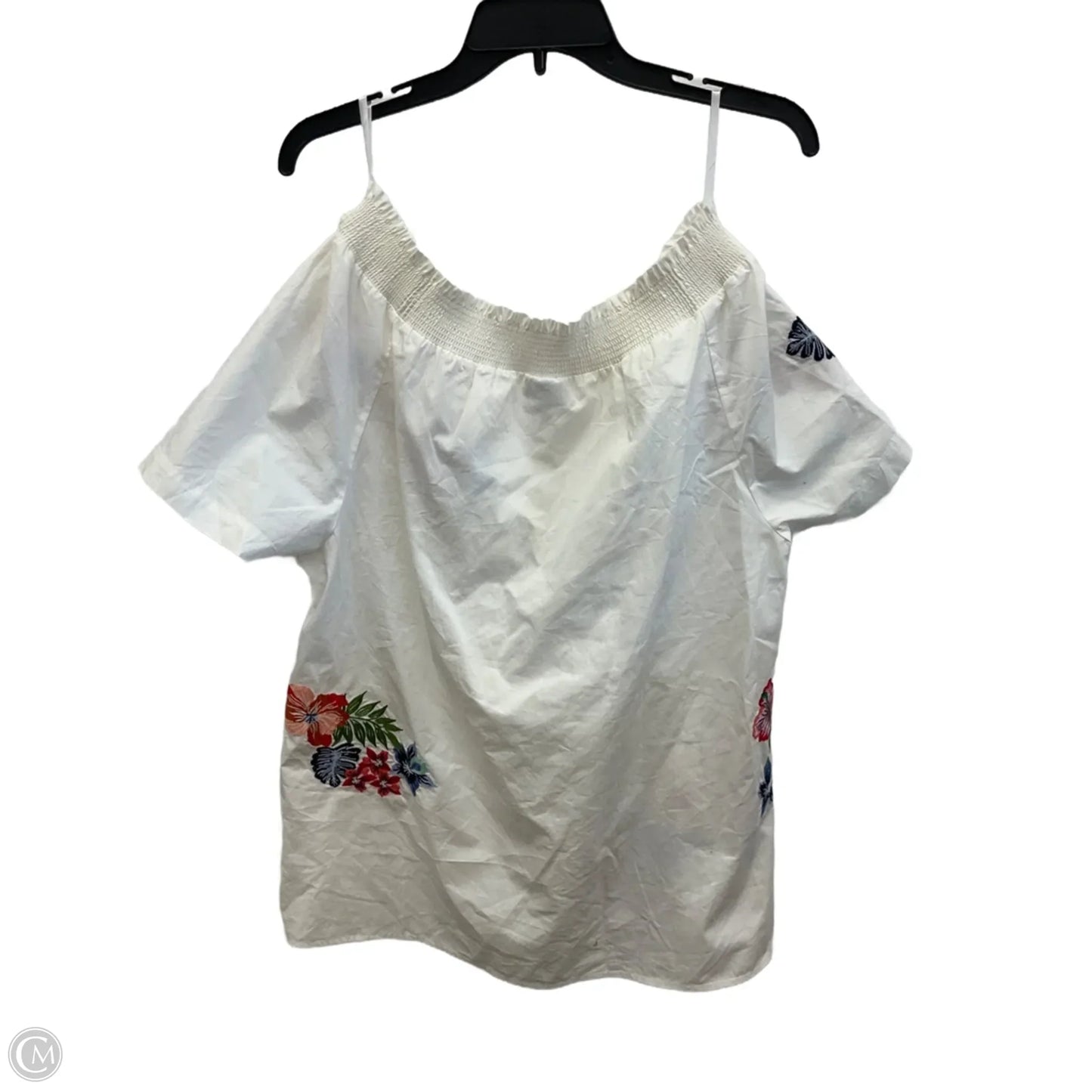 Top Short Sleeve By Talbots In Floral Print, Size: L