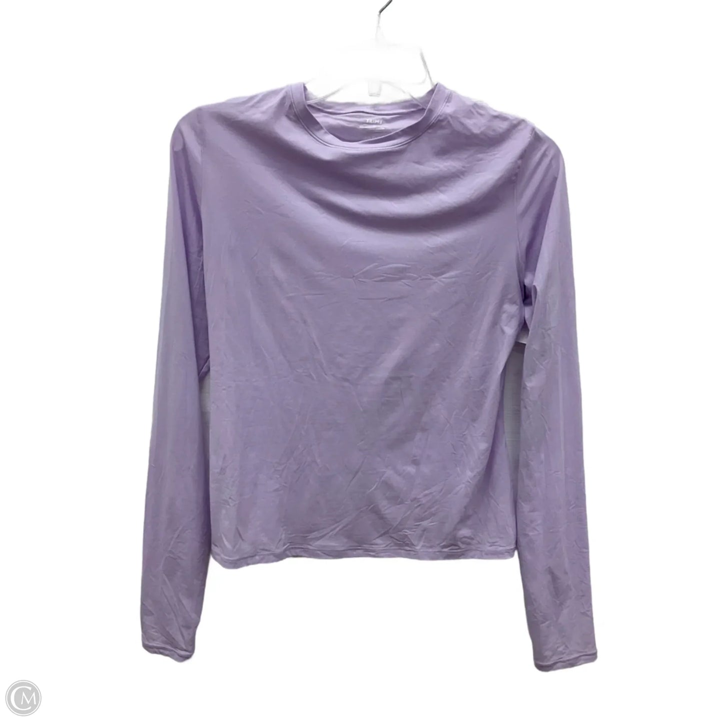 Athletic Top Long Sleeve Collar By Skims In Purple, Size: L