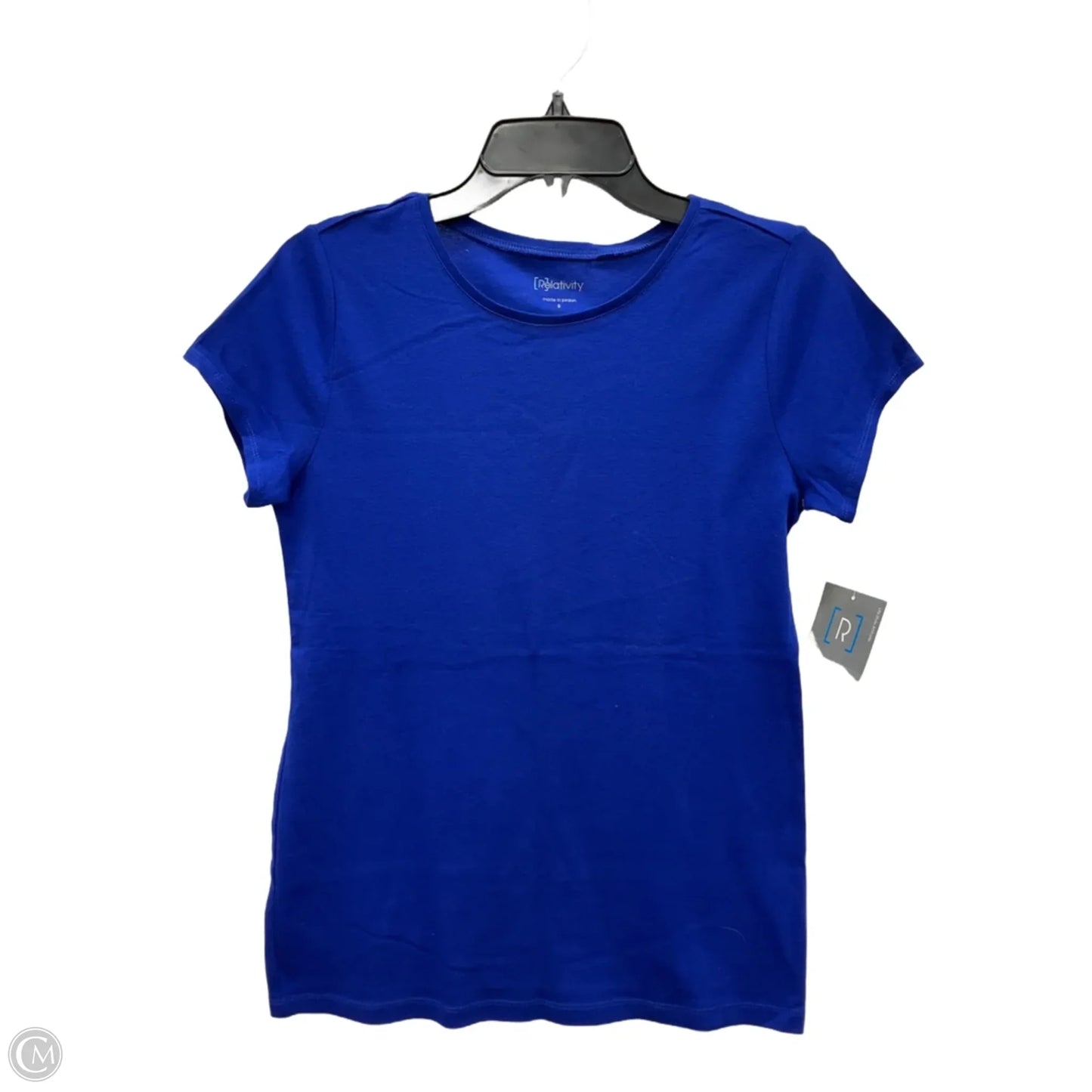 Top Short Sleeve By Relativity In Blue, Size: S