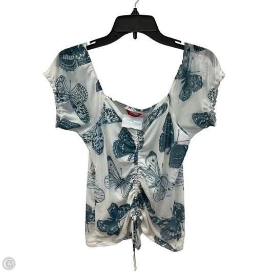 Top Short Sleeve By Guess In White, Size: L
