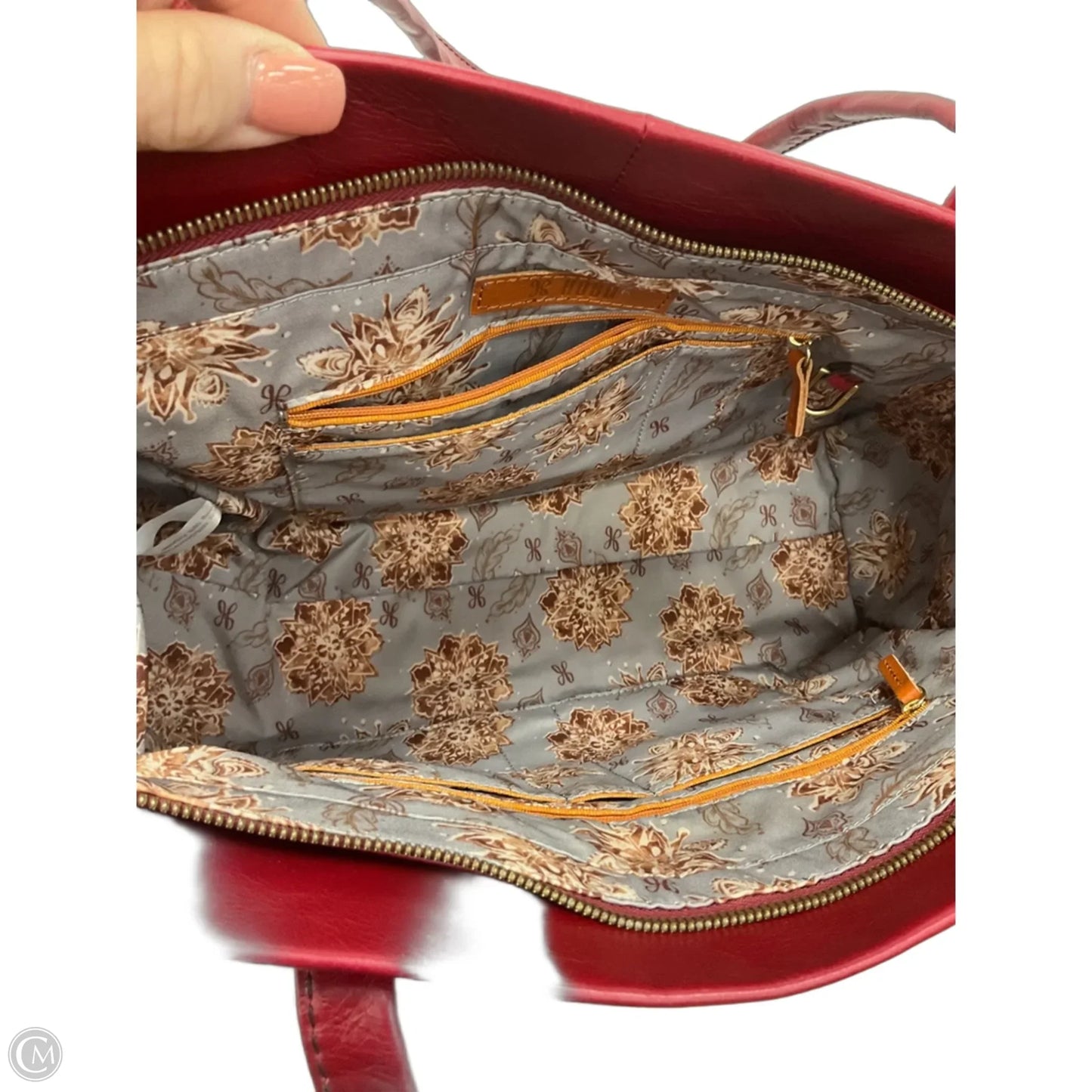 Handbag Leather By Hobo Intl, Size: Medium