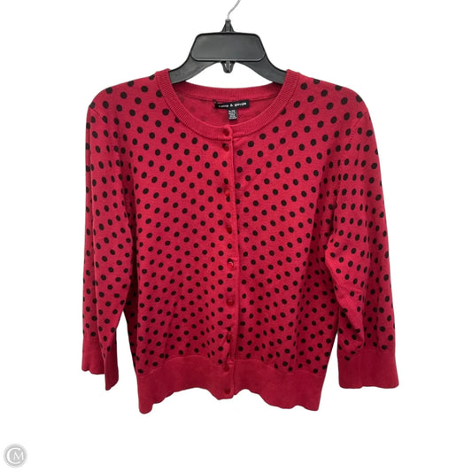 Cardigan By Cable And Gauge In Polkadot Pattern, Size: Xl