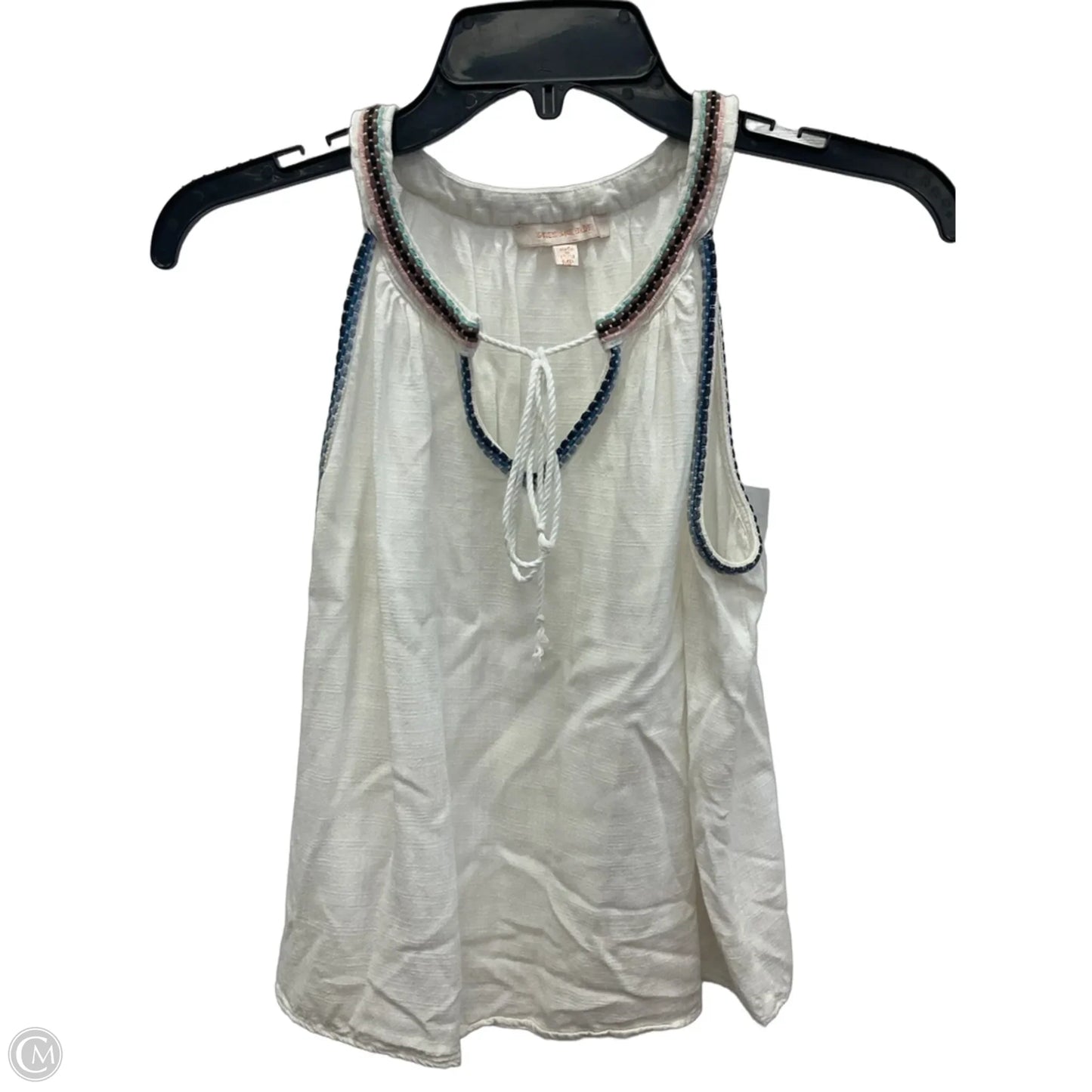 Top Sleeveless By Skies Are Blue In White, Size: M