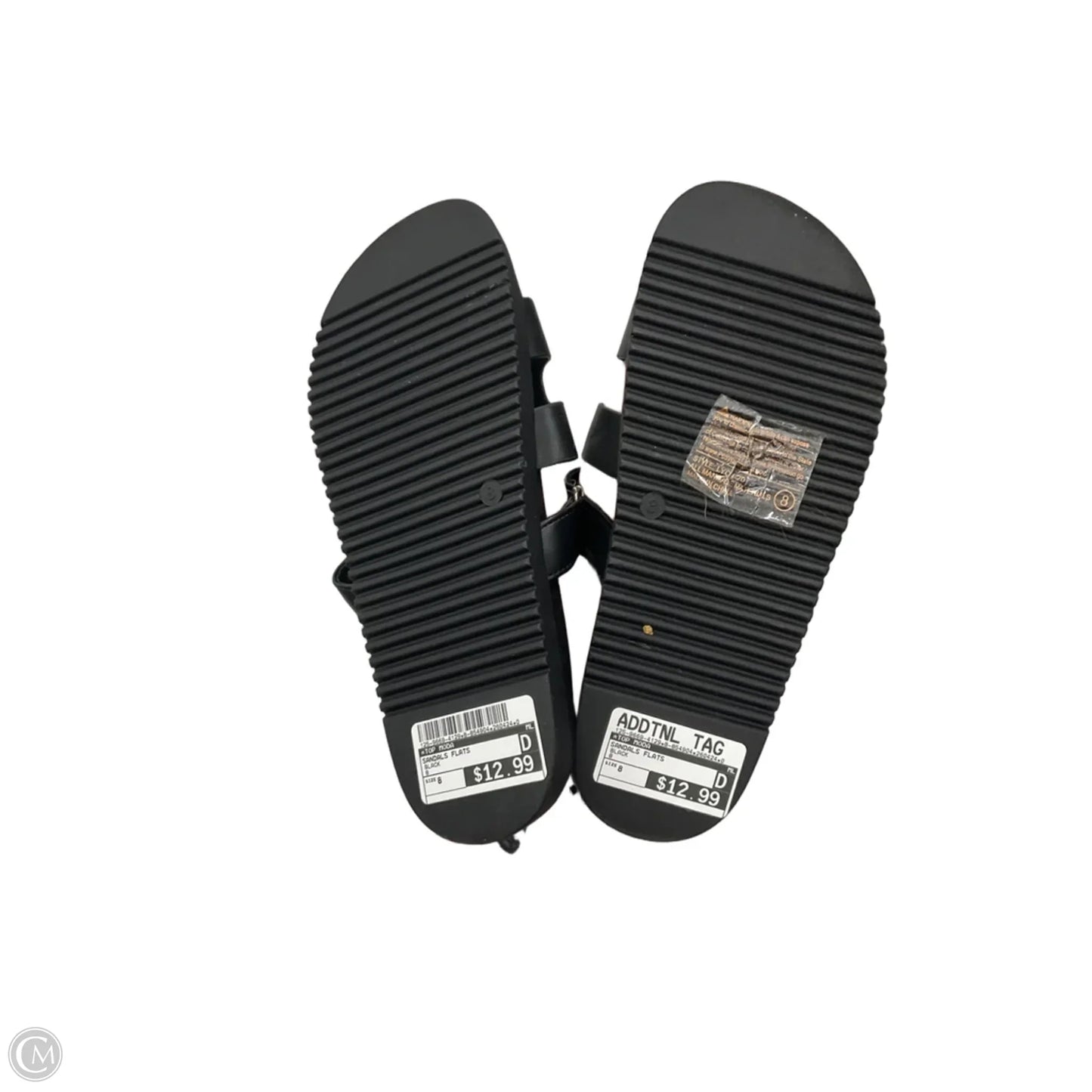Sandals Flats By Top Moda In Black, Size: 8