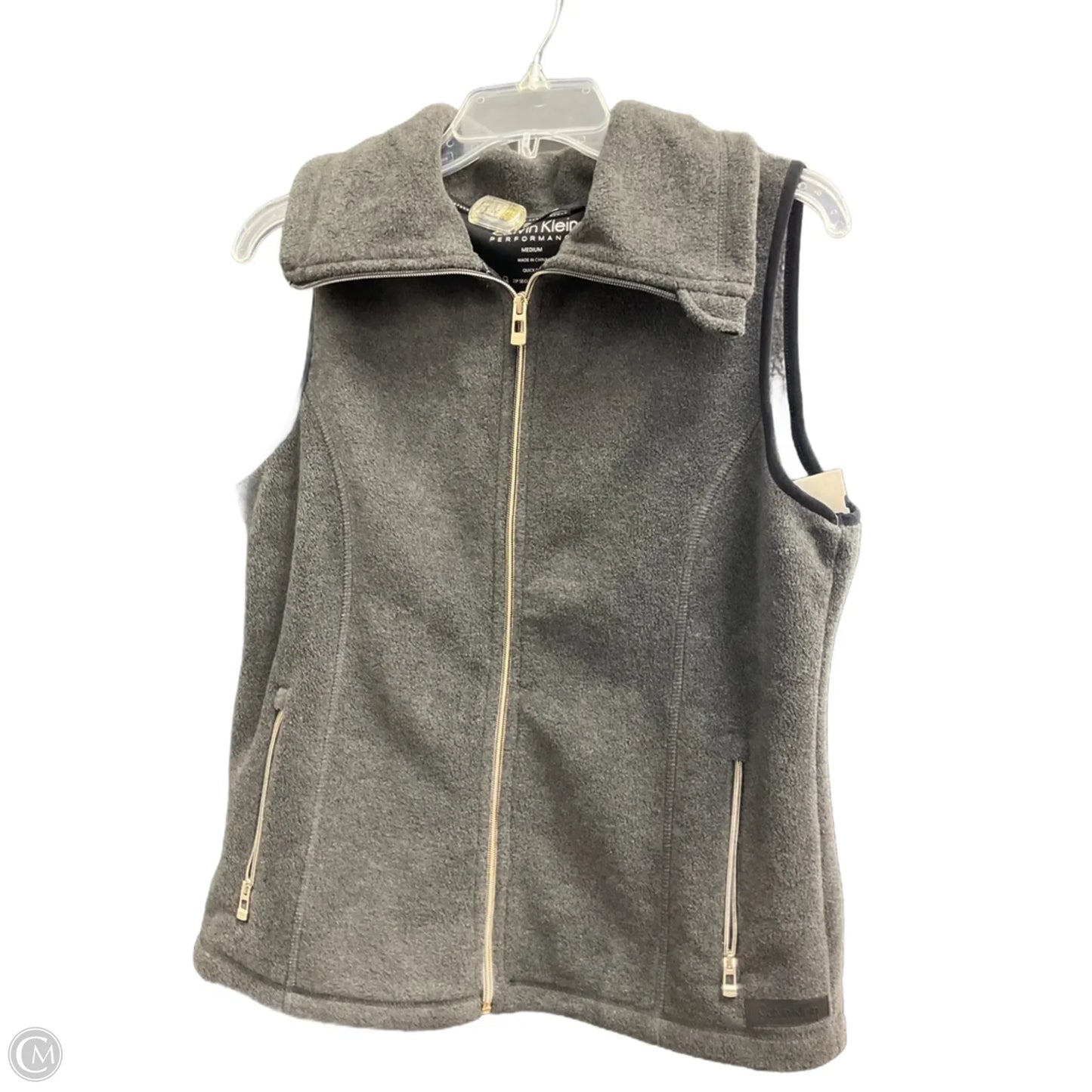 Vest Fleece By Calvin Klein In Grey, Size: M