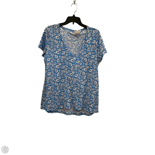 Top Short Sleeve Designer By Lilly Pulitzer In Blue, Size: Xl
