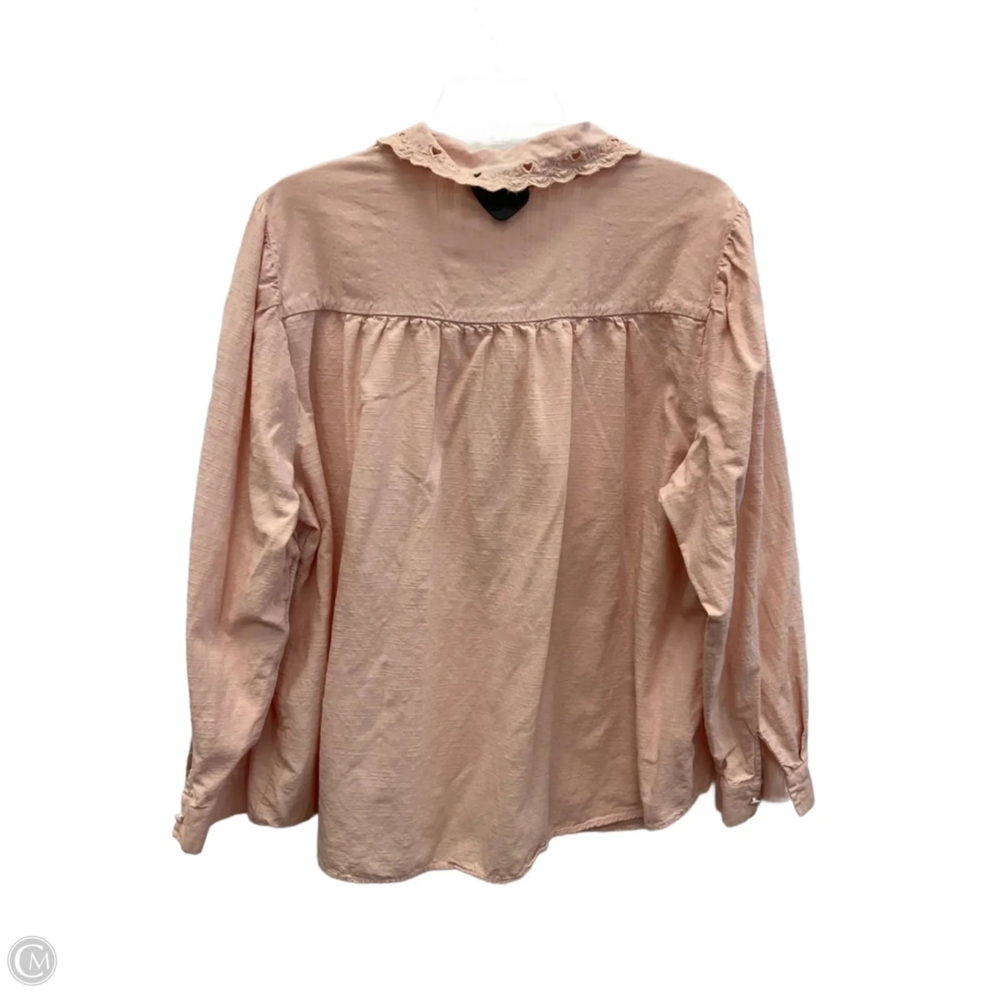 Blouse Long Sleeve By Lc Lauren Conrad In Pink, Size: 2x