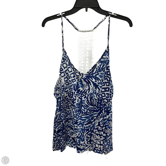 Top Sleeveless Designer By Lilly Pulitzer In Blue, Size: Xl