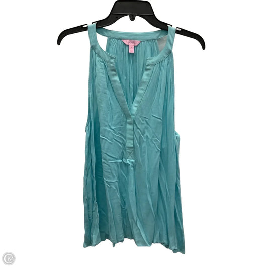 Top Sleeveless Designer By Lilly Pulitzer In Blue, Size: Xl