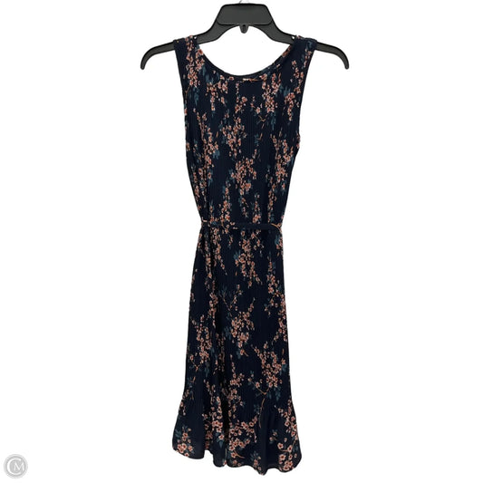 Dress Casual Midi By Banana Republic In Navy, Size: Xs