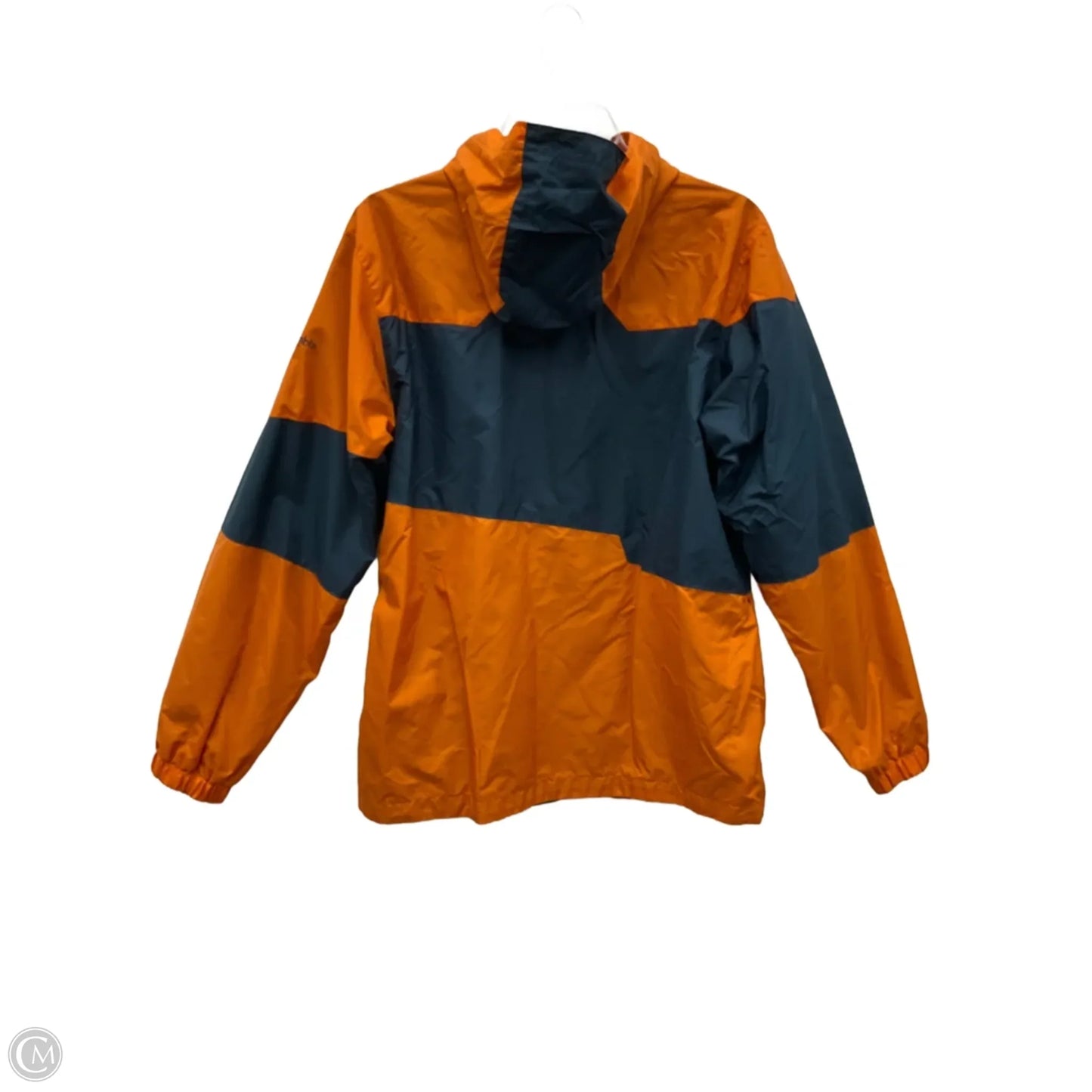 Jacket Windbreaker By Columbia In Blue & Orange, Size: 18