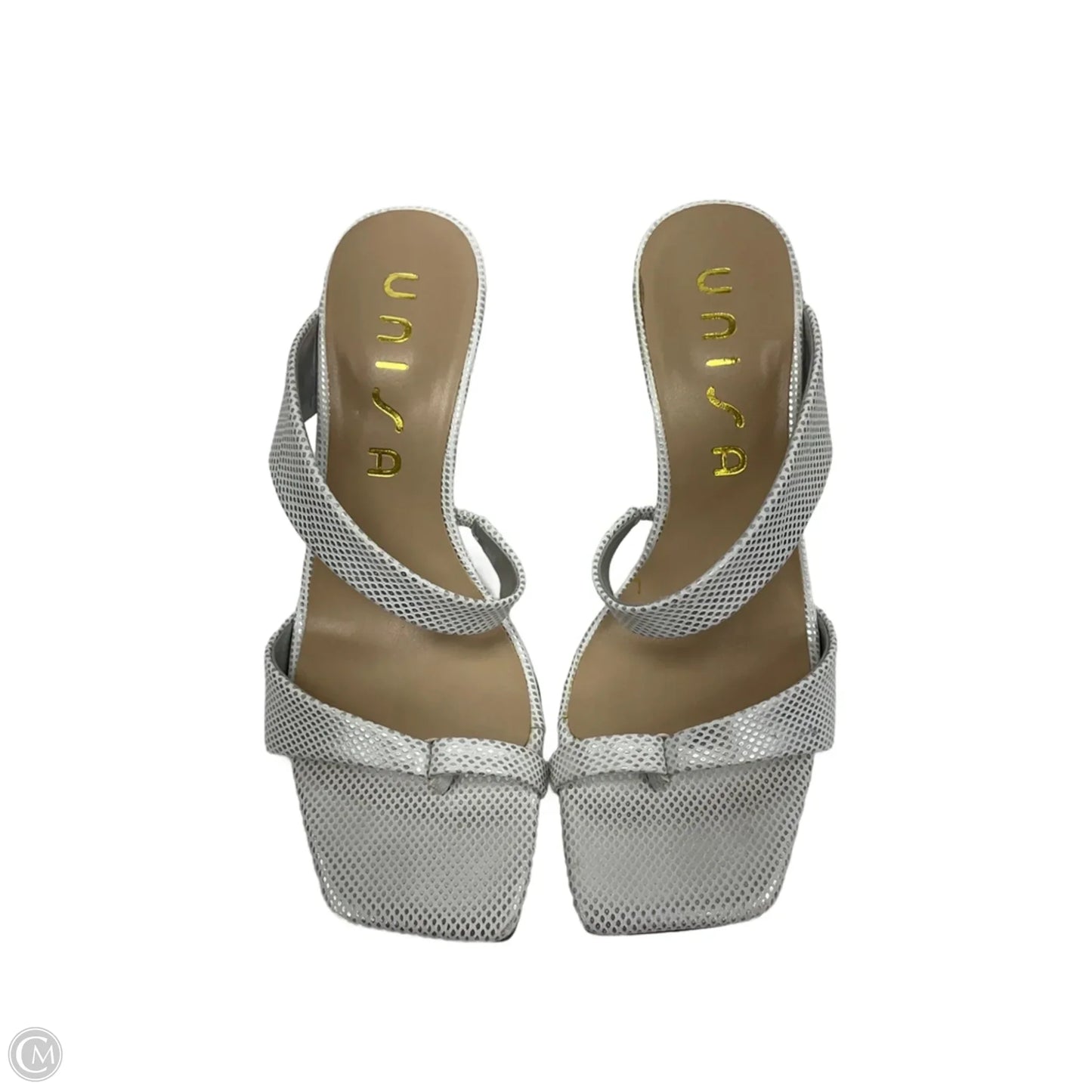 Shoes Heels Stiletto By Unisa In Silver, Size: 6