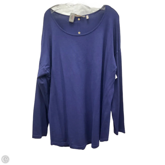 Top Long Sleeve By Soft Surroundings In Blue, Size: 2x