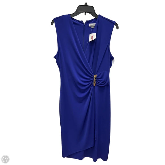 Dress Casual Midi By Calvin Klein In Blue, Size: 12