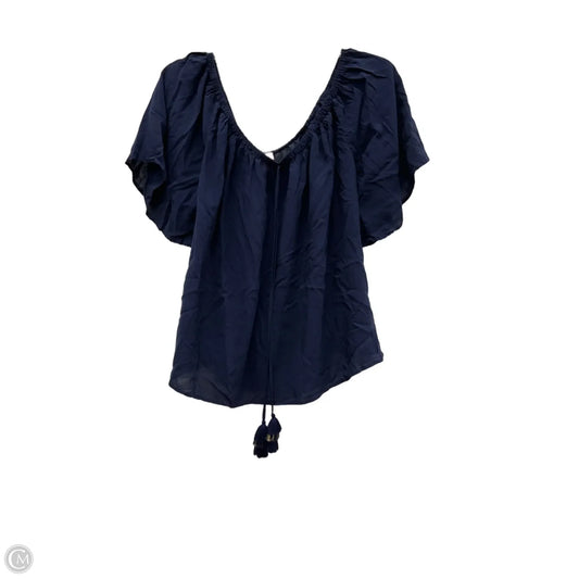 Top Short Sleeve Designer By Lilly Pulitzer In Blue, Size: Xl